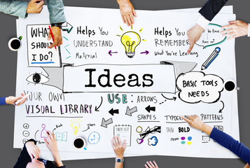 Canvas Print - Ideas Design Mission Plan Proposal Strategy Vision Concept