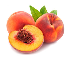 Canvas Print - Peach with leaves