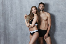 Stunning Couple In Underwear Posing For Camera
