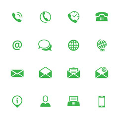Fototapete - Contact icons buttons set