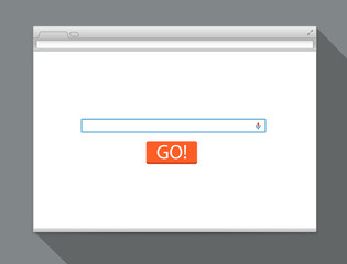 Aufkleber - Opened browser vector template with search tab. Vector mockup