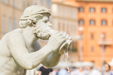 Wall Mural - detail of statue at piazza navona