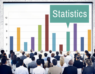 Canvas Print - Statistics Statisticals Financial Management Economics Concept