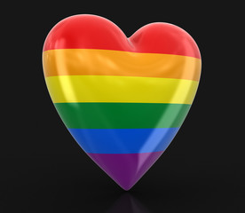 Poster - Color heart. Image with clipping path