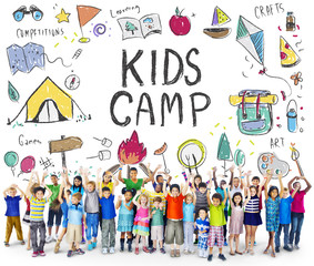 Poster - Summer Kids Camp Adventure Explore Concept