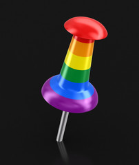 Poster - Color Push Pin. Image with clipping path