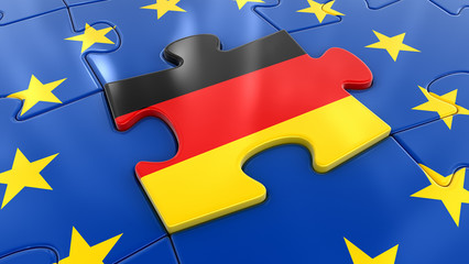 Poster - Germany Jigsaw as part of EU 