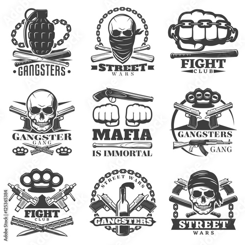 Fotografia  Street Wars Gangster Emblem Set