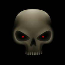 Skull With Red Eyes