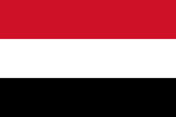 Wall Mural - Official vector flag of Yemen . Republic of Yemen .