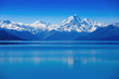 Mount Cook and Pukaki lake, New Zealand