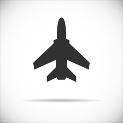 Wall Mural - Airplane  icon,  plane front view , vector illustration