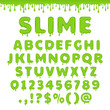 Vector green slime alphabet