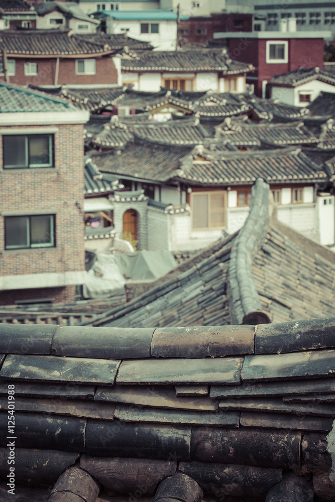 Bukchon Hanok Village is one of the famous place for Korean trad Stock ...