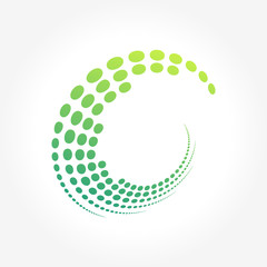 Wall Mural - Creative Abstract Dots Pattern in Circle Motion