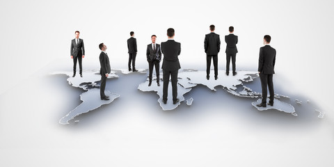Fototapete - International business and partnership concept