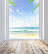 Window with beach view
