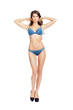 © Andrey_Arkusha - Full length portrait of young girl wearing blue bikini