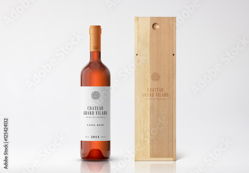Download Wine Bottle And Box Mockup Stock Template Adobe Stock