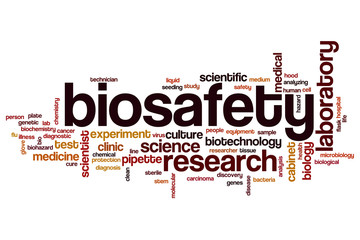 Wall Mural - Biosafety word cloud