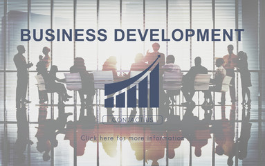 Sticker - Business Development Startup Growth Statistics Concept