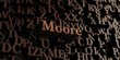 Moore - Wooden 3D rendered letters/message.  Can be used for an online banner ad or a print postcard.