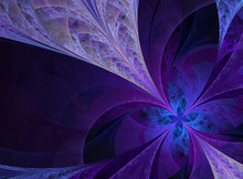 Abstract Fractal Background In Dark Purple Colors