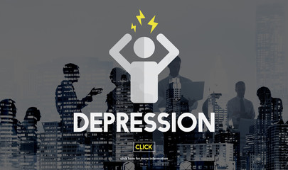 Wall Mural - Depression Emotion Expression Mood Problem Concept