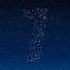 Wall Mural - vector abstract alphabet of stars. the starry sky.