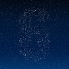 Wall Mural - vector abstract alphabet of stars. the starry sky.