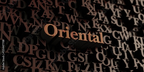 Fotografie, Obraz Oriental - Wooden 3D rendered letters/message