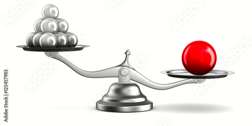 Scales on white background. Isolated 3D image