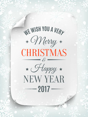 Wall Mural - Merry Christmas and Happy New Year greeting card template.