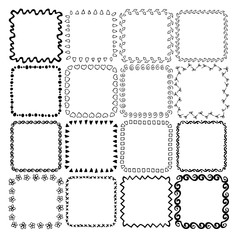 Poster - doodle borders brushes frames