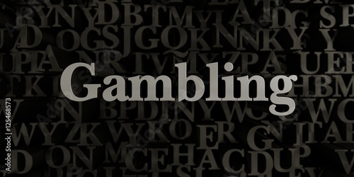 фотография Gambling - Stock image of 3D rendered metallic typeset headline illustration