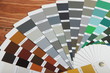 collection of ral colours on wooden background
