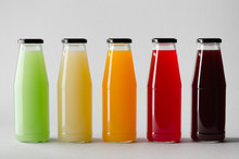 Juice Bottle Mock-Up - Multiple Bottles