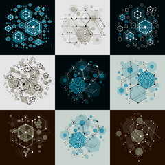 Poster - Bauhaus art composition. Set of decorative modular vector wallpa