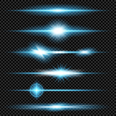 Wall Mural - Creative concept Vector set of glow light effect stars bursts with sparkles isolated on black background. For illustration template art design, banner for Christmas celebrate, magic flash energy ray