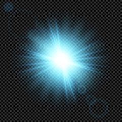 Wall Mural - Creative concept Vector set of glow light effect stars bursts with sparkles isolated on black background. For illustration template art design, banner for Christmas celebrate, magic flash energy ray