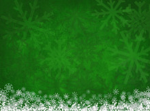 White Snowflakes On Red Christmas Background