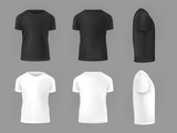 Fototapeta  - Vector set template of male T-shirts