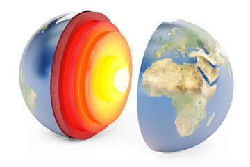 Wall Mural - structure of earth concept, 3d rendering