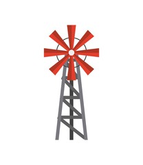 Wall Mural - windmill farm isolated icon vector illustration design