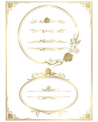 Wall Mural - decorative gold frame set Vector
