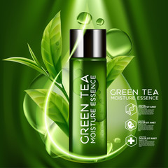 Green Tea Moisture Essence Skin Care Cosmetic.