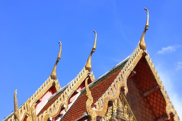 Wall Mural - Church roof temple in Thailand