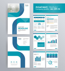 Sticker - page layout for company profile, annual report, brochure, and flyer layout template. with info graphic element. and vector A4 size  for editable 
