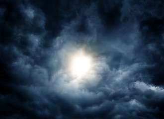 Wall Mural - dramatic clouds background