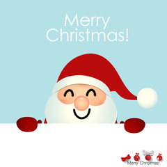 Christmas Greeting Card with Christmas Santa Claus. Vector illus